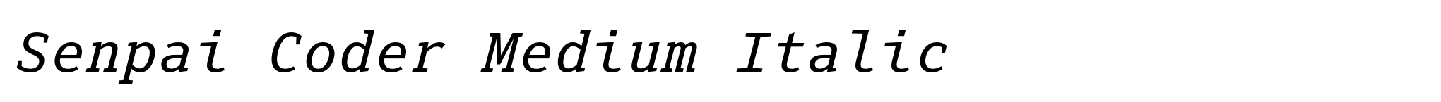 Senpai Coder Medium Italic image
